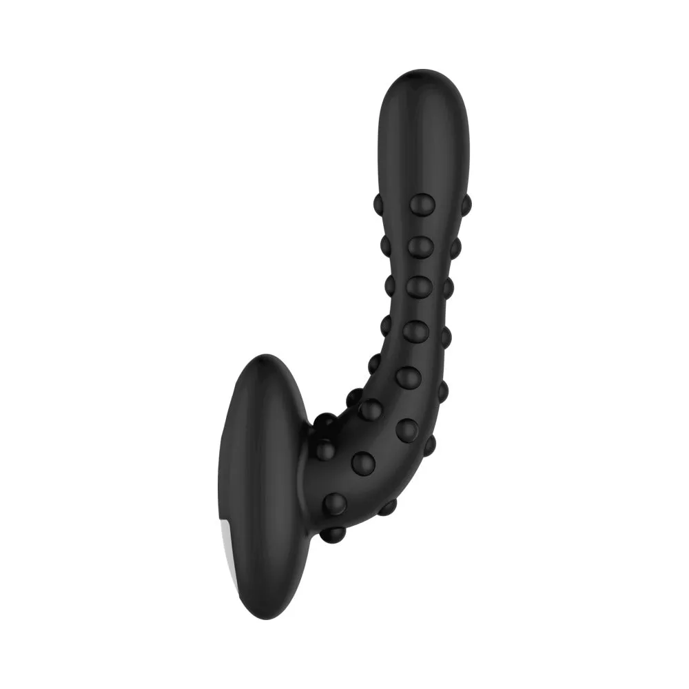 Forto Studded Pro Rechargeable Silicone Vibrating Anal Massager Black