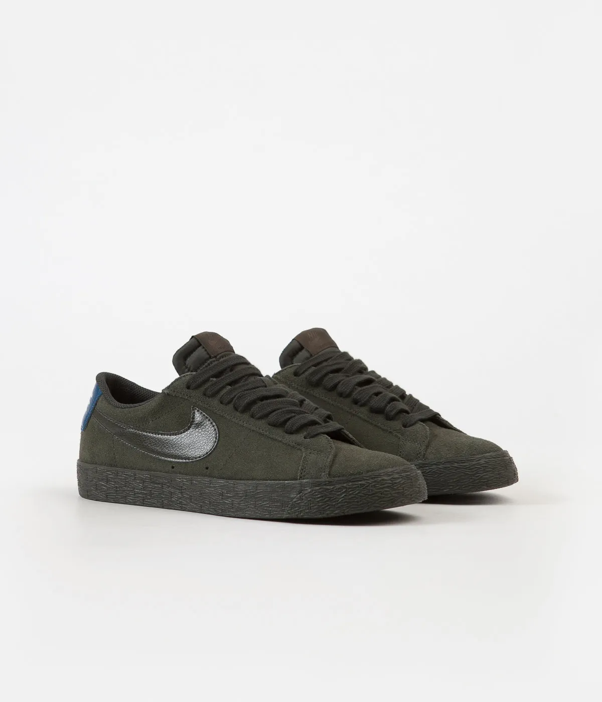 Nike SB Blazer Low Shoes - Sequoia / Sequoia - Blue Force